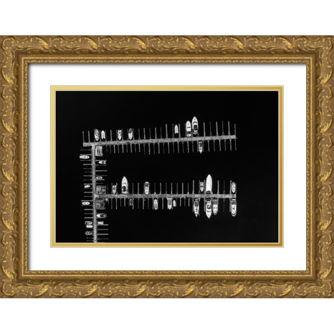 Marina Gold Ornate Wood Framed Art Print with Double Matting by Pezelj, Sasa