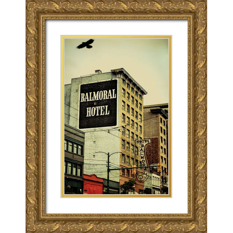 Balmoral Hotel Gold Ornate Wood Framed Art Print with Double Matting by Lops, Diego