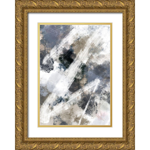 Zig Zag Gold Ornate Wood Framed Art Print with Double Matting by 1x Studio II