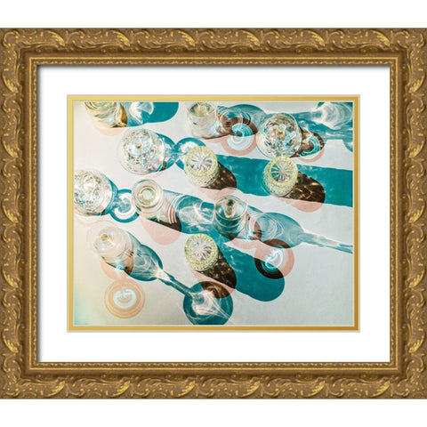 Fragile shapes Gold Ornate Wood Framed Art Print with Double Matting by Valentina Patrascoiu, Monica