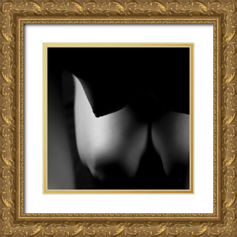 Waves Gold Ornate Wood Framed Art Print with Double Matting by Bosogea-Tudor, Ileana