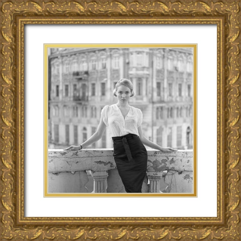 Elegance Gold Ornate Wood Framed Art Print with Double Matting by Knilinichenko, Yurii