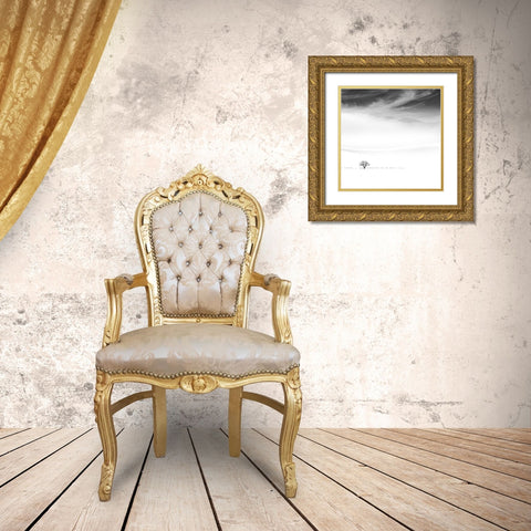 Poems of silence Gold Ornate Wood Framed Art Print with Double Matting by Nodeh, Mostafa