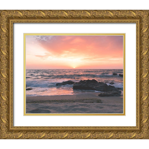 Peace Gold Ornate Wood Framed Art Print with Double Matting by Bochev, Lyuboslav
