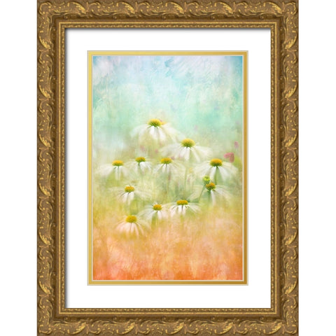 Subtle Summer Gold Ornate Wood Framed Art Print with Double Matting by Parker, Jacky