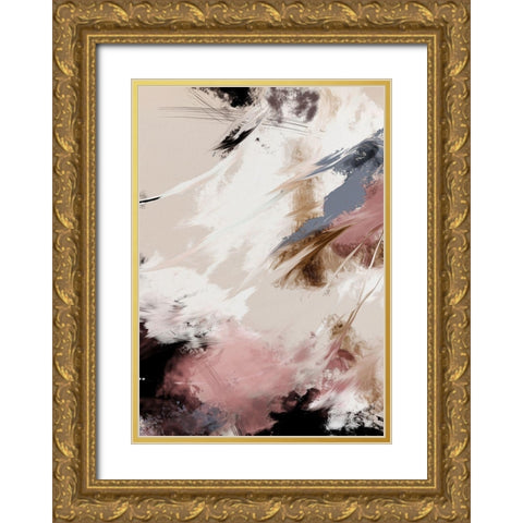 Splash Clouds Gold Ornate Wood Framed Art Print with Double Matting by 1x Studio II