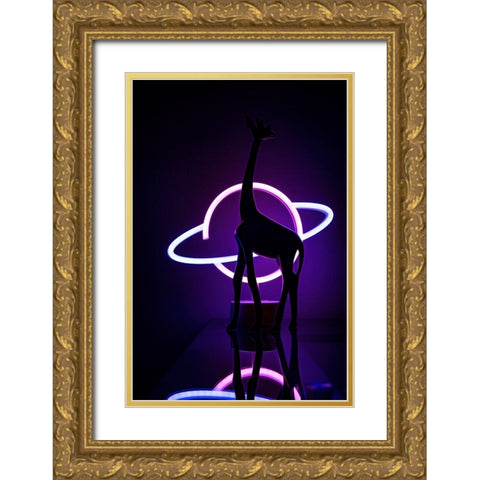 Lady Miami Gold Ornate Wood Framed Art Print with Double Matting by Boaretto, Davide