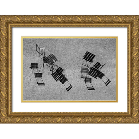 on the terrace Gold Ornate Wood Framed Art Print with Double Matting by Goehler, Holger