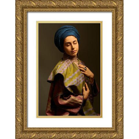 Padme Gold Ornate Wood Framed Art Print with Double Matting by Shiki, Shizuo