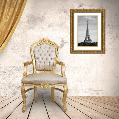 Eiffel Tower - Tour Eiffel Gold Ornate Wood Framed Art Print with Double Matting by 1x Studio III