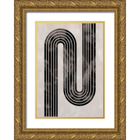 Arch_twist_001 Gold Ornate Wood Framed Art Print with Double Matting by 1x Studio II