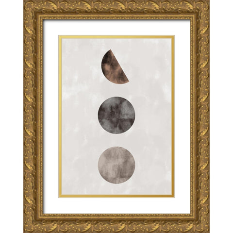 geo_3 amigos_002_brown Gold Ornate Wood Framed Art Print with Double Matting by 1x Studio II