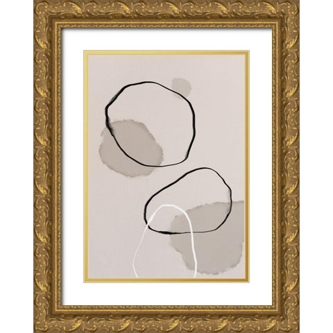 splash rings_004 Gold Ornate Wood Framed Art Print with Double Matting by 1x Studio II