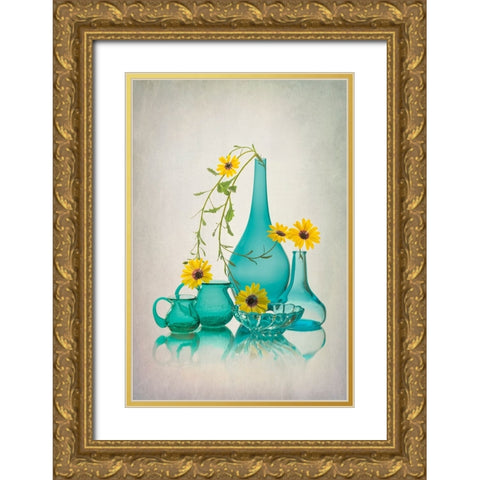 Summer Joy Gold Ornate Wood Framed Art Print with Double Matting by Jacobs, Lydia