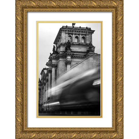 Untitled Gold Ornate Wood Framed Art Print with Double Matting by Bar, Adi