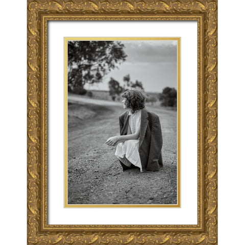 The Road Gold Ornate Wood Framed Art Print with Double Matting by Paula Pereira, Ana