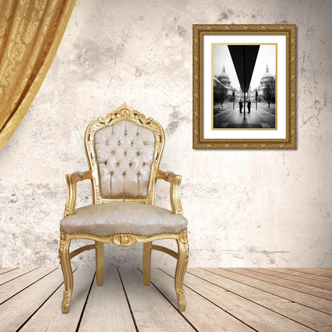 Reflecting St.Paul Gold Ornate Wood Framed Art Print with Double Matting by Pracht, Friedemann