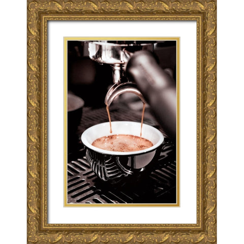 Coffee_005 Gold Ornate Wood Framed Art Print with Double Matting by 1x Studio III