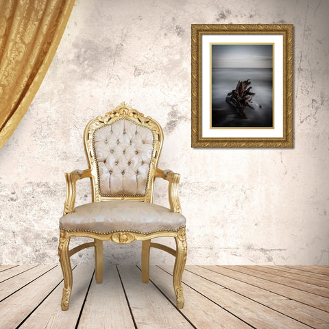 Naufrago Gold Ornate Wood Framed Art Print with Double Matting by Lintaman, Adachi
