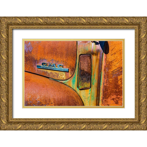 1950 Gmc Truck 195 Gold Ornate Wood Framed Art Print with Double Matting by Beavis, Andrew