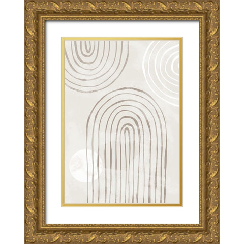 Arch_byhand_008 Gold Ornate Wood Framed Art Print with Double Matting by 1x Studio II