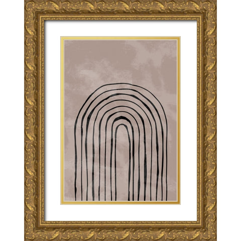 Arch_one way_004_black Gold Ornate Wood Framed Art Print with Double Matting by 1x Studio II