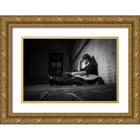 The Wanderer Gold Ornate Wood Framed Art Print with Double Matting by Boutin, David