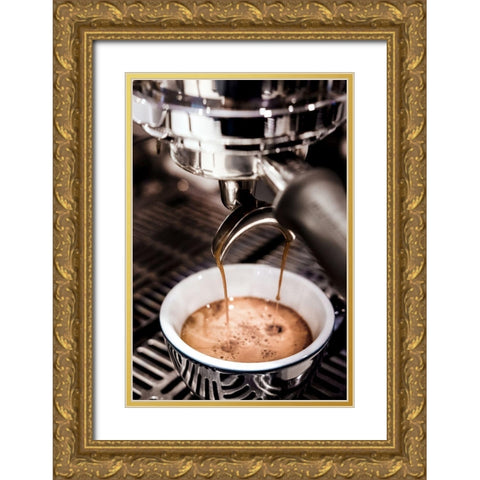 Coffee_002 Gold Ornate Wood Framed Art Print with Double Matting by 1x Studio III
