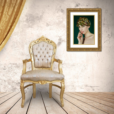 shellfish Gold Ornate Wood Framed Art Print with Double Matting by Allmaier, Michael