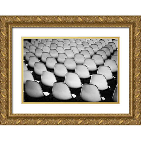 Seats Gold Ornate Wood Framed Art Print with Double Matting by Pfeiffer, Peter