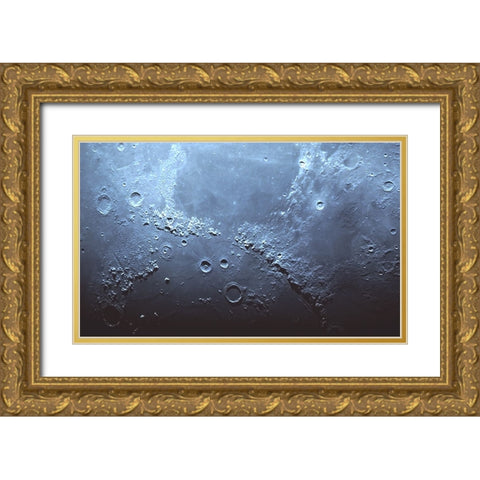Mountains A Oceans Of The Moon Gold Ornate Wood Framed Art Print with Double Matting by Chakrabarti, Basudeb