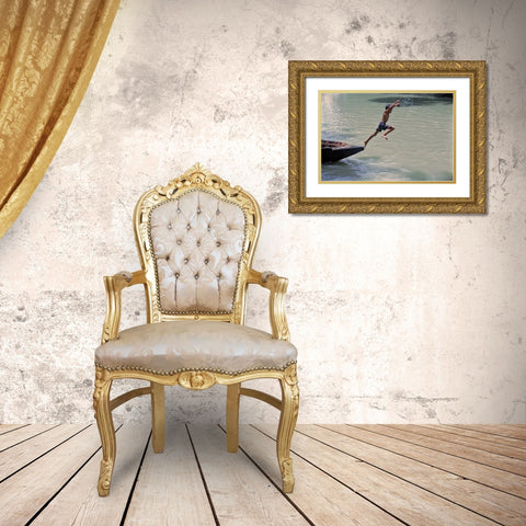 Childhood The Beautiful Station Of Life Gold Ornate Wood Framed Art Print with Double Matting by Rahman, Pinu