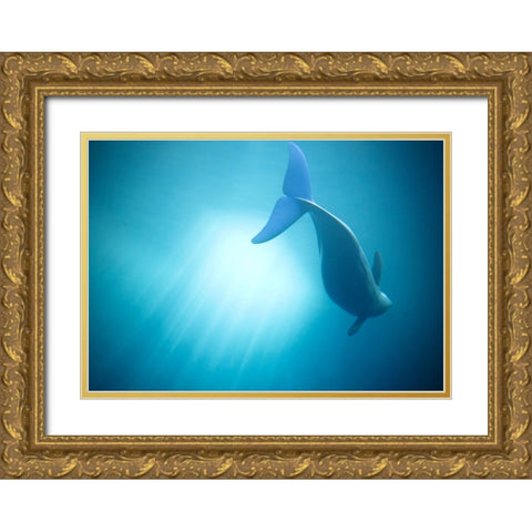 Velure Moana Gold Ornate Wood Framed Art Print with Double Matting by Lintaman, Adachi