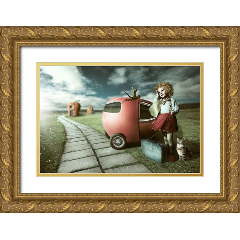 Vegtable Jurney Gold Ornate Wood Framed Art Print with Double Matting by Mymon, Noam