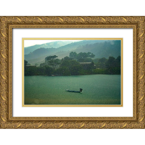 Monsoon Beauty Gold Ornate Wood Framed Art Print with Double Matting by Hasnain Chowdhury, Zabed