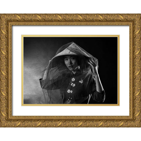Lee Gold Ornate Wood Framed Art Print with Double Matting by Amer, Eyal