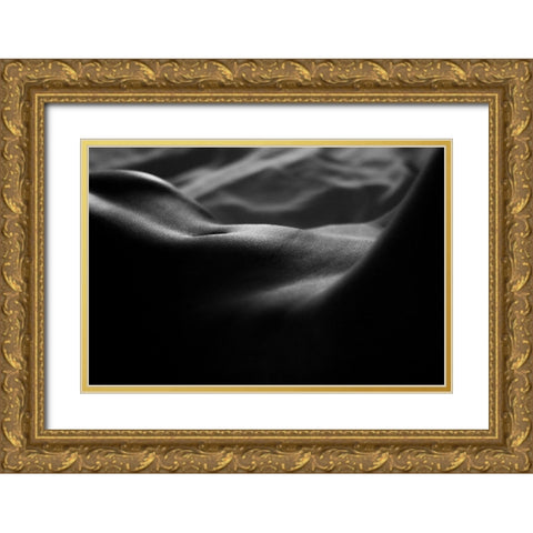 A Rainy Morning Gold Ornate Wood Framed Art Print with Double Matting by Kondo, Masami