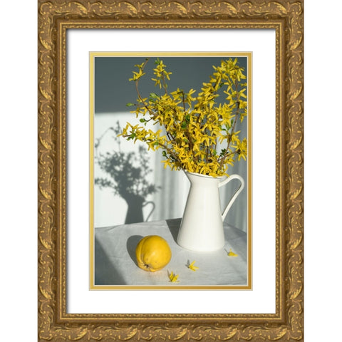 Still Gold Ornate Wood Framed Art Print with Double Matting by Usmanova, Larisa