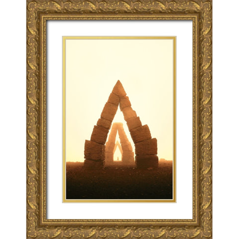 Portals Gold Ornate Wood Framed Art Print with Double Matting by Souhuwat, Leroy