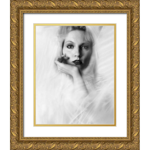 Paying Attention Gold Ornate Wood Framed Art Print with Double Matting by Punyet Miro, Carles