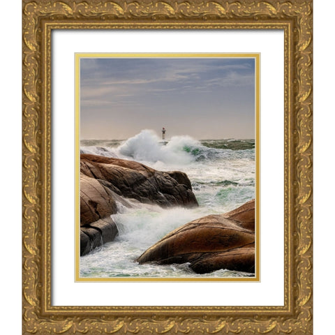 Coast Of Bohuslacn Gold Ornate Wood Framed Art Print with Double Matting by Larsson, Dan