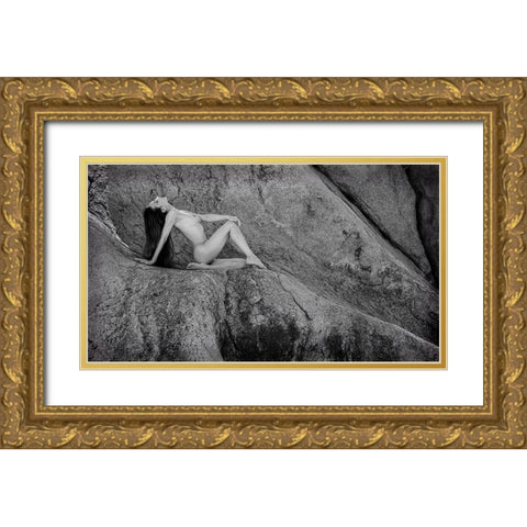 Gloria In Stone Gold Ornate Wood Framed Art Print with Double Matting by Gil Raga, Joan
