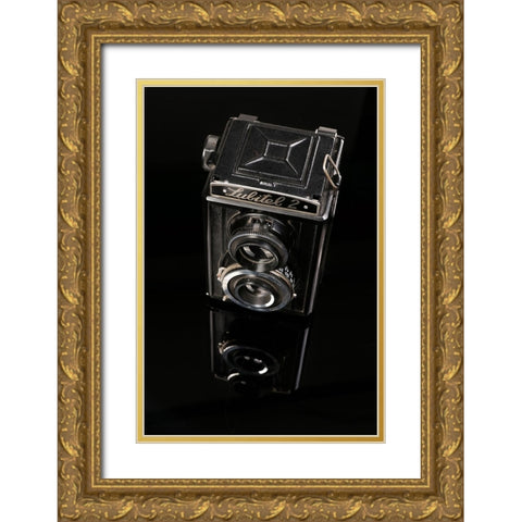 Negative Gold Ornate Wood Framed Art Print with Double Matting by Hosseinartpics