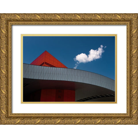 White cloud Gold Ornate Wood Framed Art Print with Double Matting by Massetti, Fabrizio