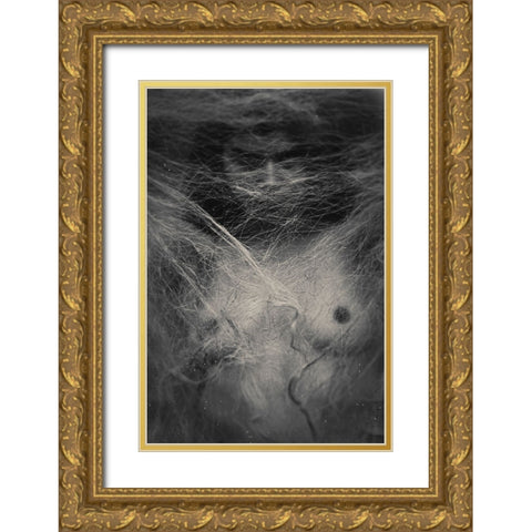 Untitled Gold Ornate Wood Framed Art Print with Double Matting by Bousca, Bogdan