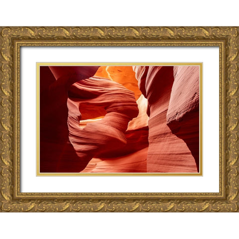 Natural Sculpture Gold Ornate Wood Framed Art Print with Double Matting by Woo Ryu, Shin