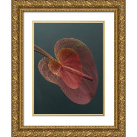 Heart_2 Gold Ornate Wood Framed Art Print with Double Matting by Basso, Donatella