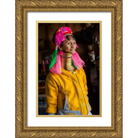 My Pride Gold Ornate Wood Framed Art Print with Double Matting by Suharini, Mieke