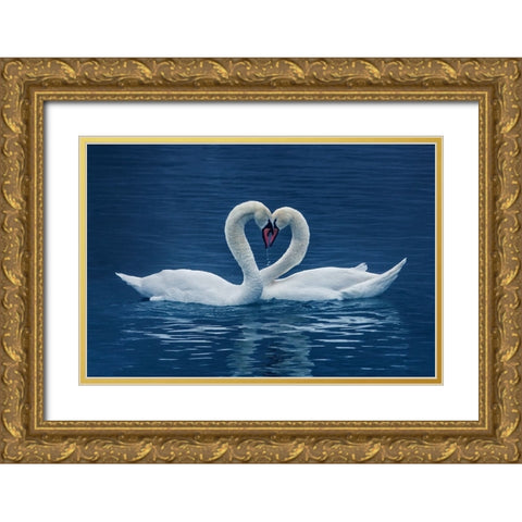 cp Gold Ornate Wood Framed Art Print with Double Matting by Uu