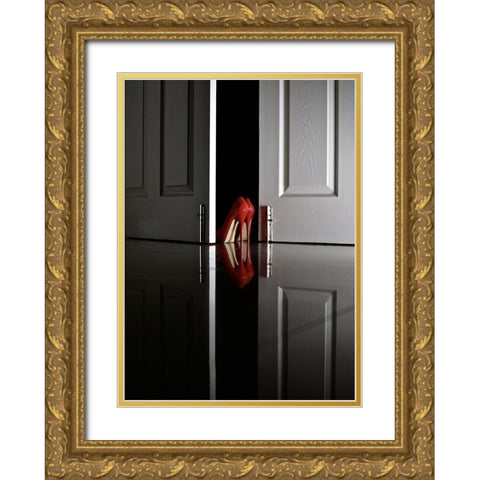 Passion In Red Gold Ornate Wood Framed Art Print with Double Matting by Schottstaedt, Erik